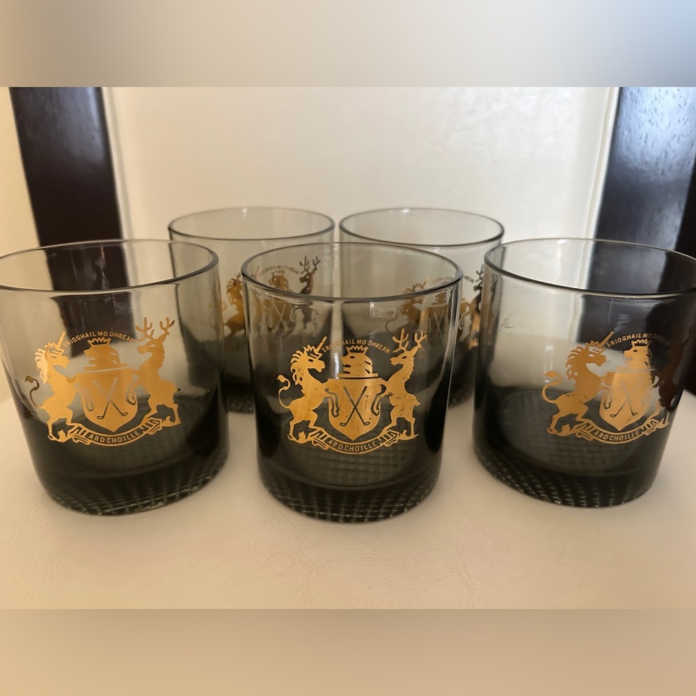 Set of 5 Vintage Whiskey Glasses